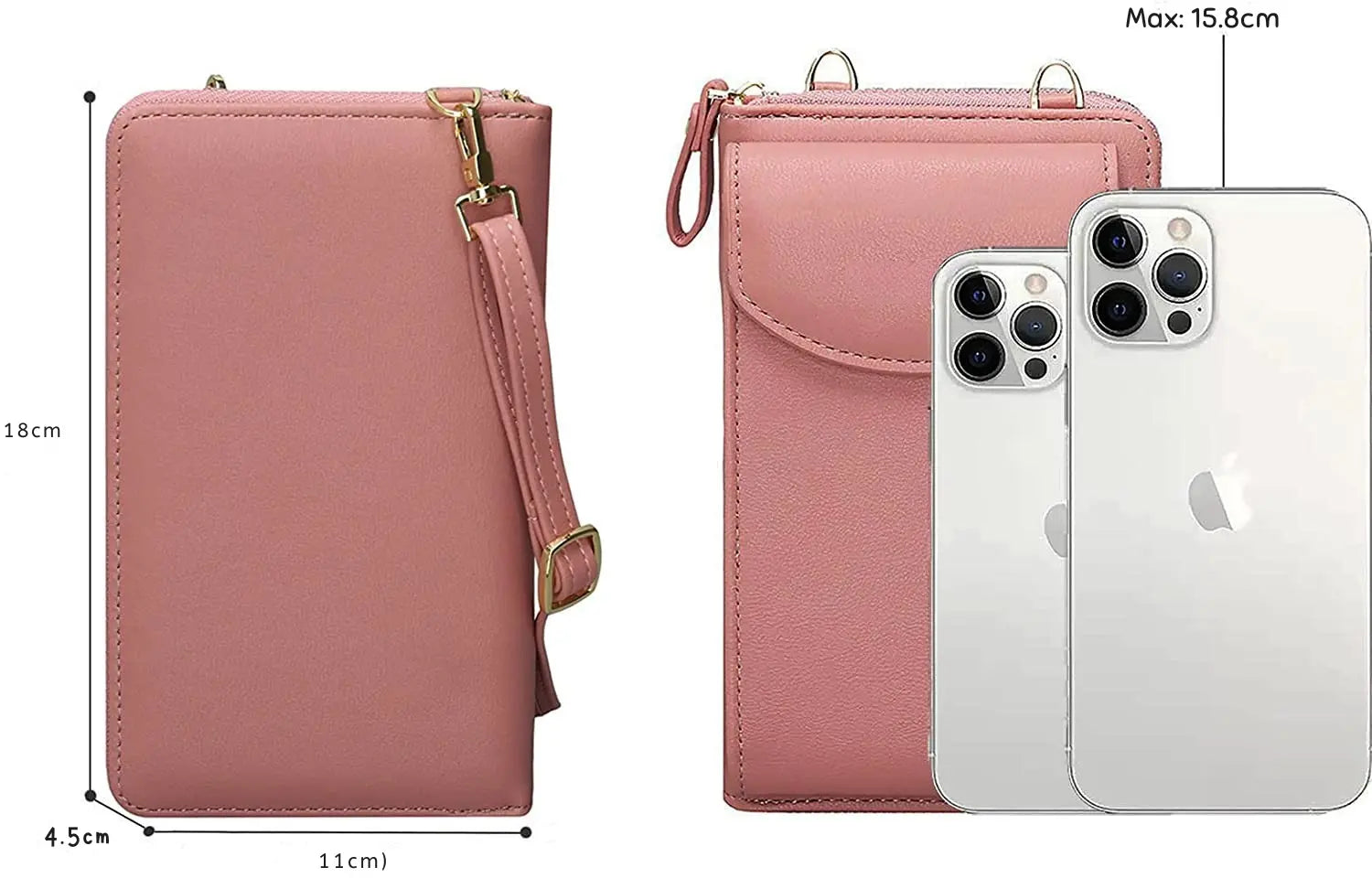 Handytasche Crossbody Damen – Umhängetasche & Geldbörse mit Kartenfächern