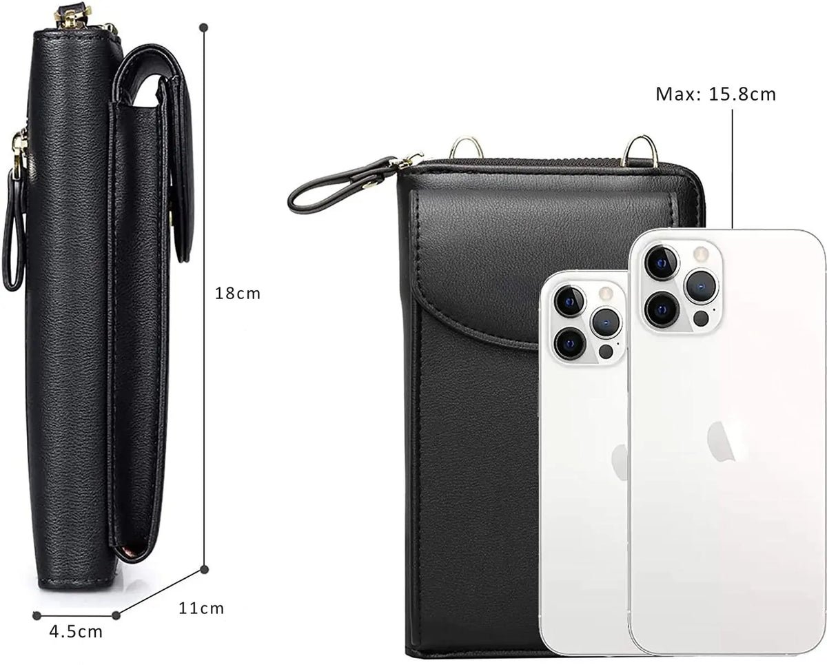 Handytasche Crossbody Damen – Umhängetasche & Geldbörse mit Kartenfächern
