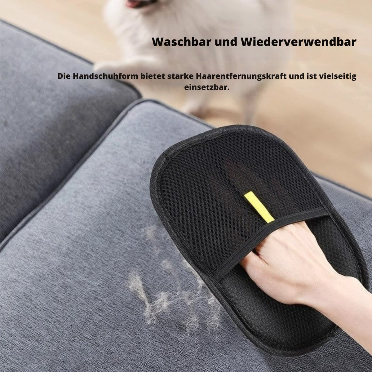 Fellentferner Fellmagnet Handschuhe doppelseitig – für Hunde & Katzen geeignet - zur Entfernung von Tierhaaren