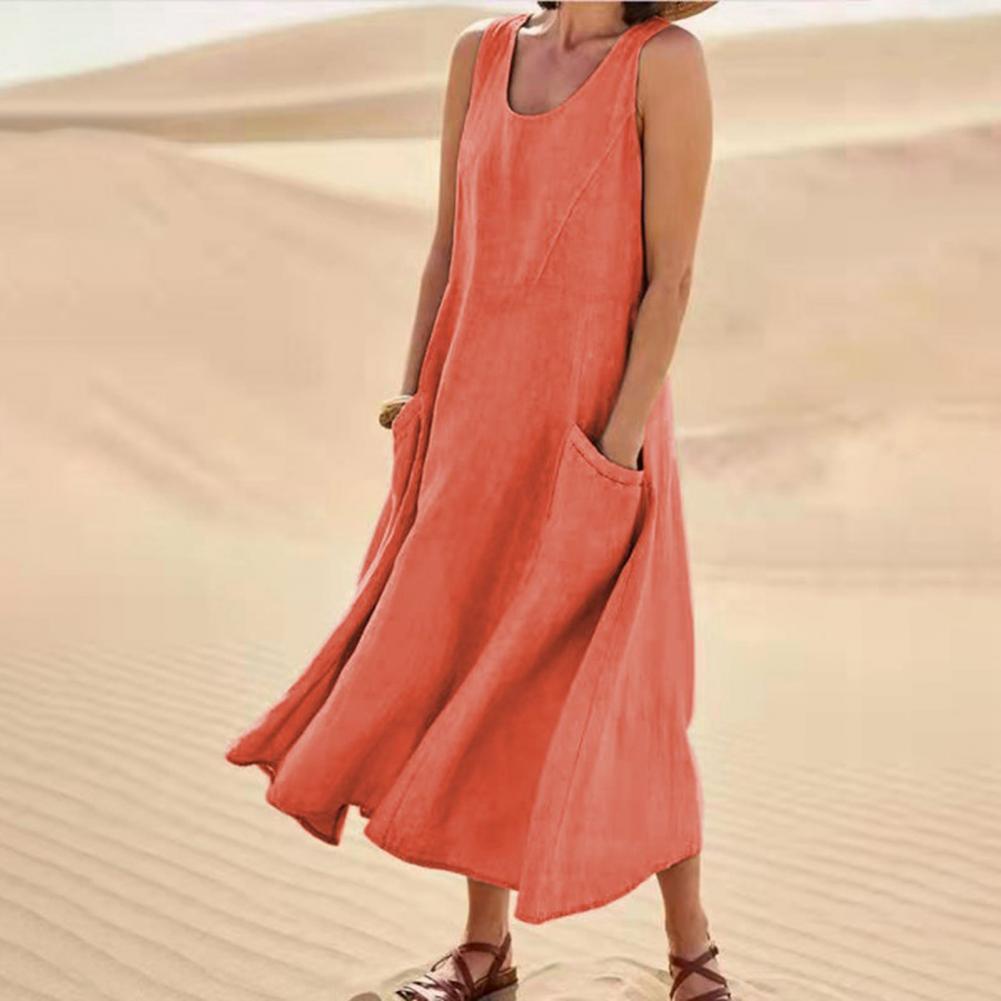 Sommerkleid ohne Ärmel mit Taschen – Lässig, Luftig & Stilvoll