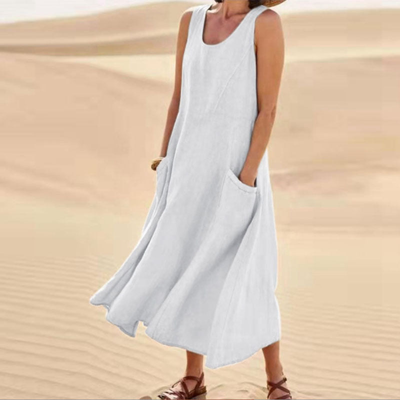 Sommerkleid ohne Ärmel mit Taschen – Lässig, Luftig & Stilvoll