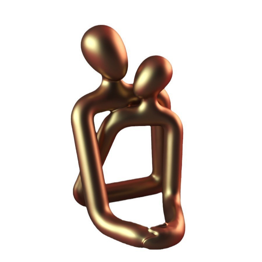 Moderne Liebespaar-Statue aus Harz – Stilvolle Deko - Gemütlich - Verliebt