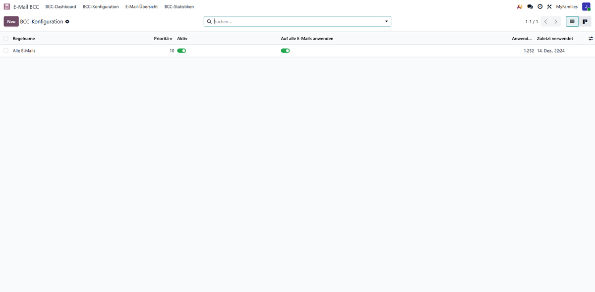 Odoo 19 E-Mail BCC Addon Top Email BCC Auto-Addon für Odoo 19