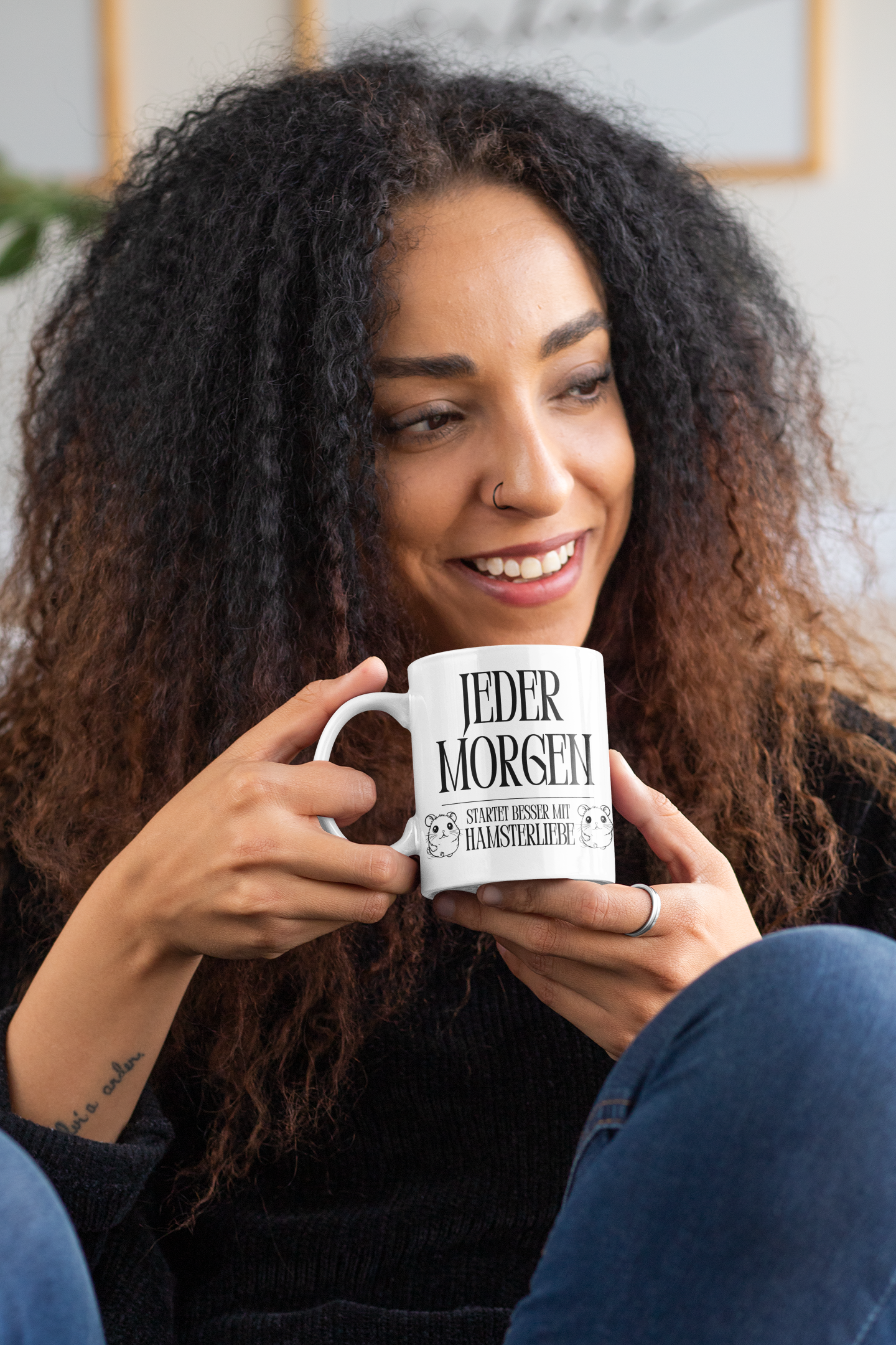 Tasse Hamster Tiere „Jeder Morgen startet besser mit Hamsterliebe!“ Tierfreunde